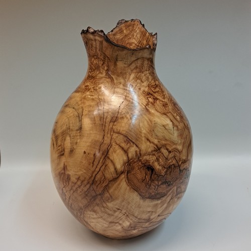 JW-223 Aspen Burl Hollow Woodturning 12.5x7.5 $750 at Hunter Wolff Gallery
